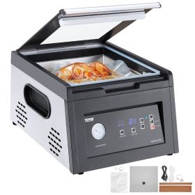 VEVOR Chamber Vacuum Sealer, 380W Vacuum Pump Power, Sealing Bag Packing Machine for Wet Foods, Meat, Compact Design with 11.5 in Sealing Length