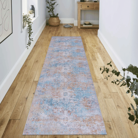 LOOM & LUXE 2'6''x10' Runner, Washable Rug, Low-Pile, Non-Slip, Non-Shedding, Foldable, Kid & Pet Friendly - Area Rugs for living room, bedroom